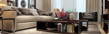 Brown sectional sofa with pillows